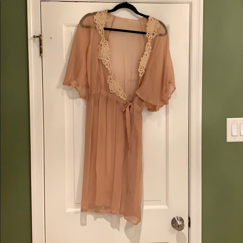 Anthropologie sheer night robe